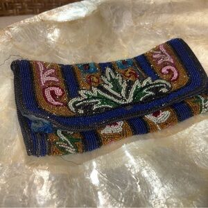Embroidered Multicolor Clutch